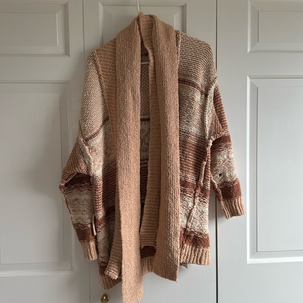 Free People Rust & Apricot Cardigan sz S